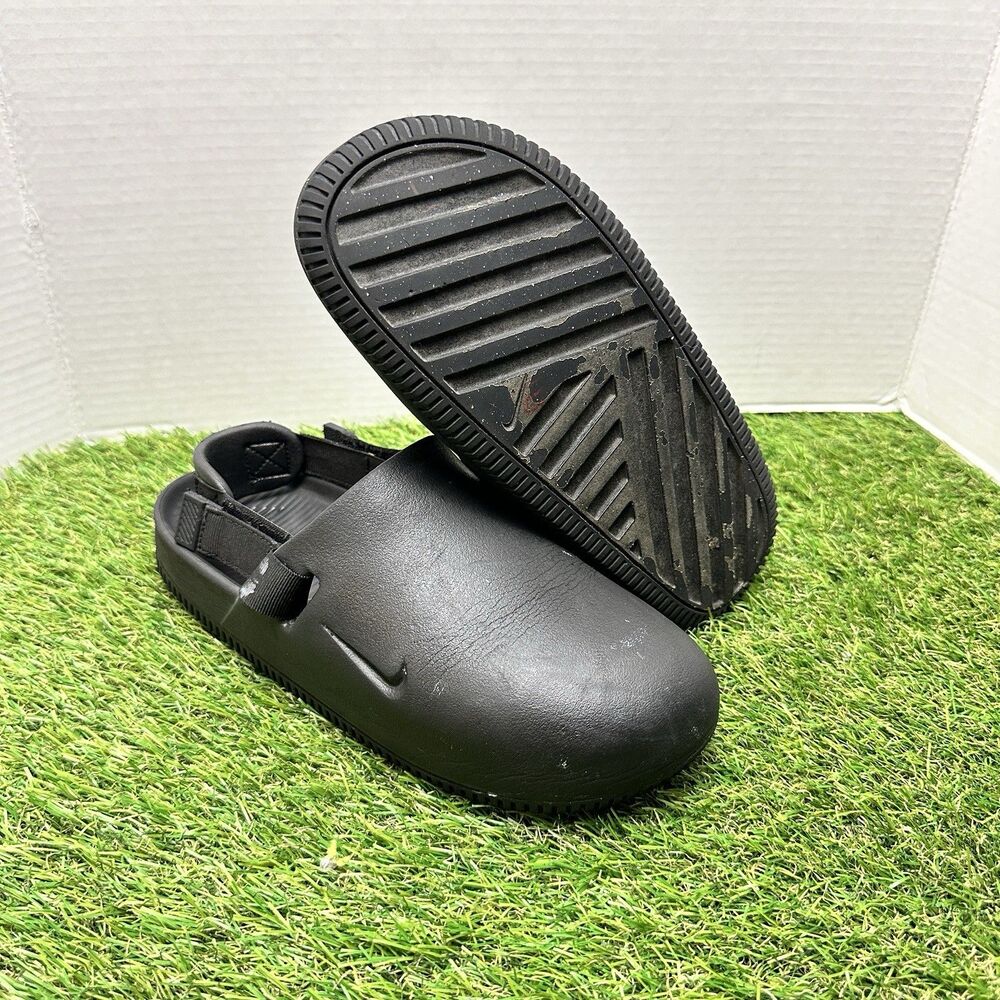 Nike Calm Slip On Mules Mens Size 7 Black Used FD5130-001